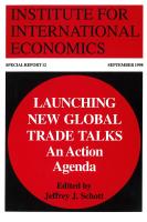 Launching New Global Trade Talks: An Action Agenda