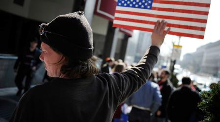 Protesters in Washington, DC. 
