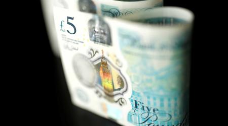 British pound banknotes are seen in this picture illustration. 