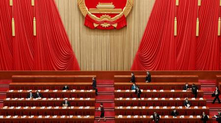 Delegates arrive before the opening session of the National People's Congress at the Great Hall of the People in Beijing, China. March 5, 2023. 