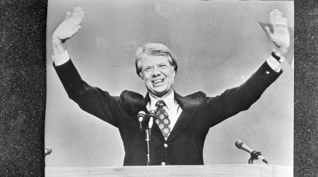 Election campaigns in United States started, democratic candidate Jimmy Carter. September 8, 1976. 
