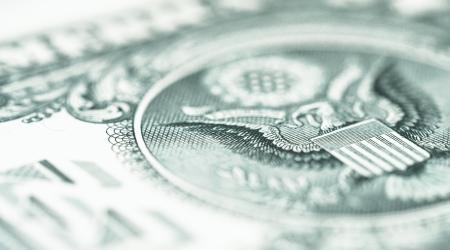 Closeup of the US dollar. 
