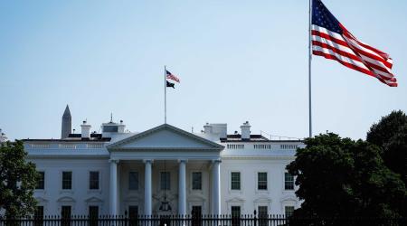 A view of the White House on August 4, 2025. 