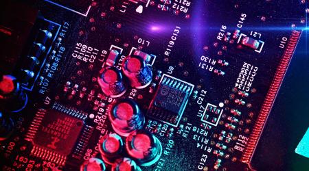 Computer chips are shown in this photo illustration, May 1, 2025. 