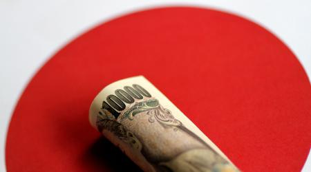 A Japan Yen note is seen in this photo illustration.