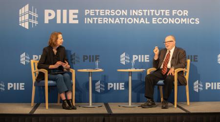 Karen Dynan and Adam S. Posen speaking on COVID-era inflation