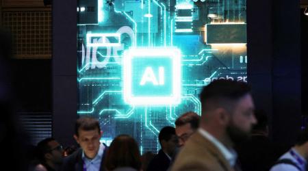 People attend a conference on artificial intelligence in Europe. Picture taken on February 27, 2024. 