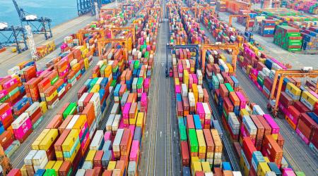 Aerial photo shows the container terminal at Yantian Port in Shenzhen City, south China's Guangdong Province. Photo taken on May 16, 2024.