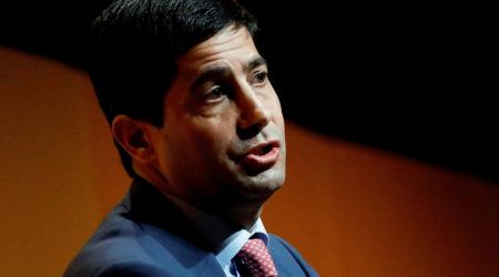 Kevin Warsh speaks at an event in New York City on May 8, 2017. 
