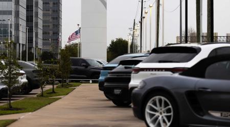 Cars for sale at a car dealership in Texas. These models and parts are subject to Trump’s new tariffs. 