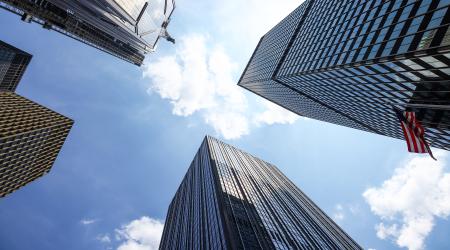 Buildings are photographed in the Plaza District in the midtown section of New York, NY. August 2024. 