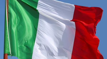 The Italian flag flutters in Rome, on May 1, 2011. Reuters/Massimo Sestini