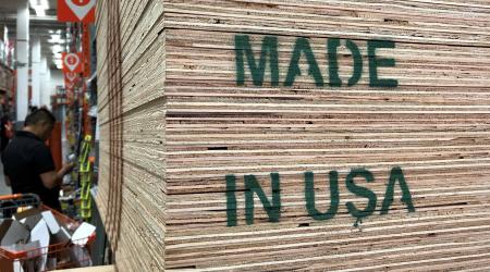 U.S. made plywood is shown for sale in Los Angeles, California, U.S., April 26, 2017.