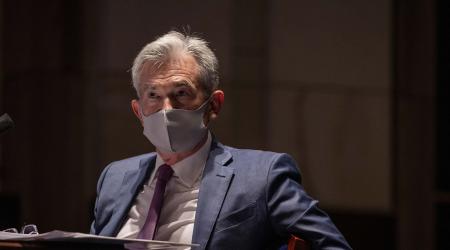 Federal Reserve Chair Jerome Powell testifies on Capitol Hill in Washington, U.S., June 30, 2020. 