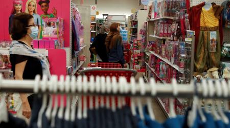 People shop for clothes at a Target retail chain in Westbury, New York, U.S., May 20, 2021