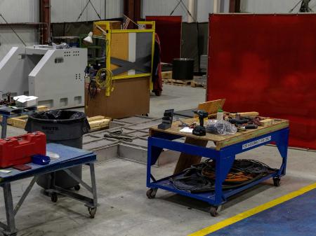 A factory warehouse for mechanical parts in South Bend, Indiana. Photo taken in March 2026. 