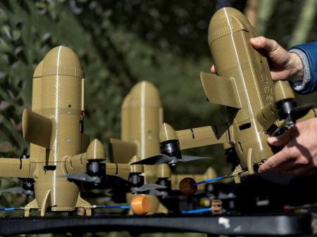 An interceptor drone in Ukraine. Photo taken on March 16, 2026. 