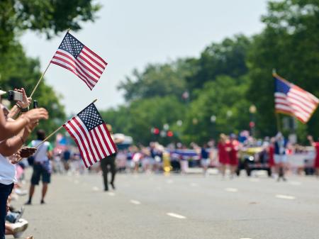 People celebrate July 4th in Washington DC. Picture taken on July 4, 2025. 