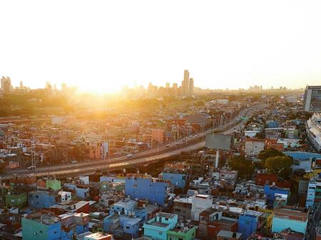 A view of Buenos Aires in Argentina at sunset. April 2026. 