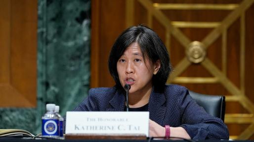 United States Trade Representative, Katherine C. Tai, answers questions about President Biden’s 2021 trade policy agenda, on Capitol Hill in Washington, D.C. on Wednesday, May 12, 2021. 