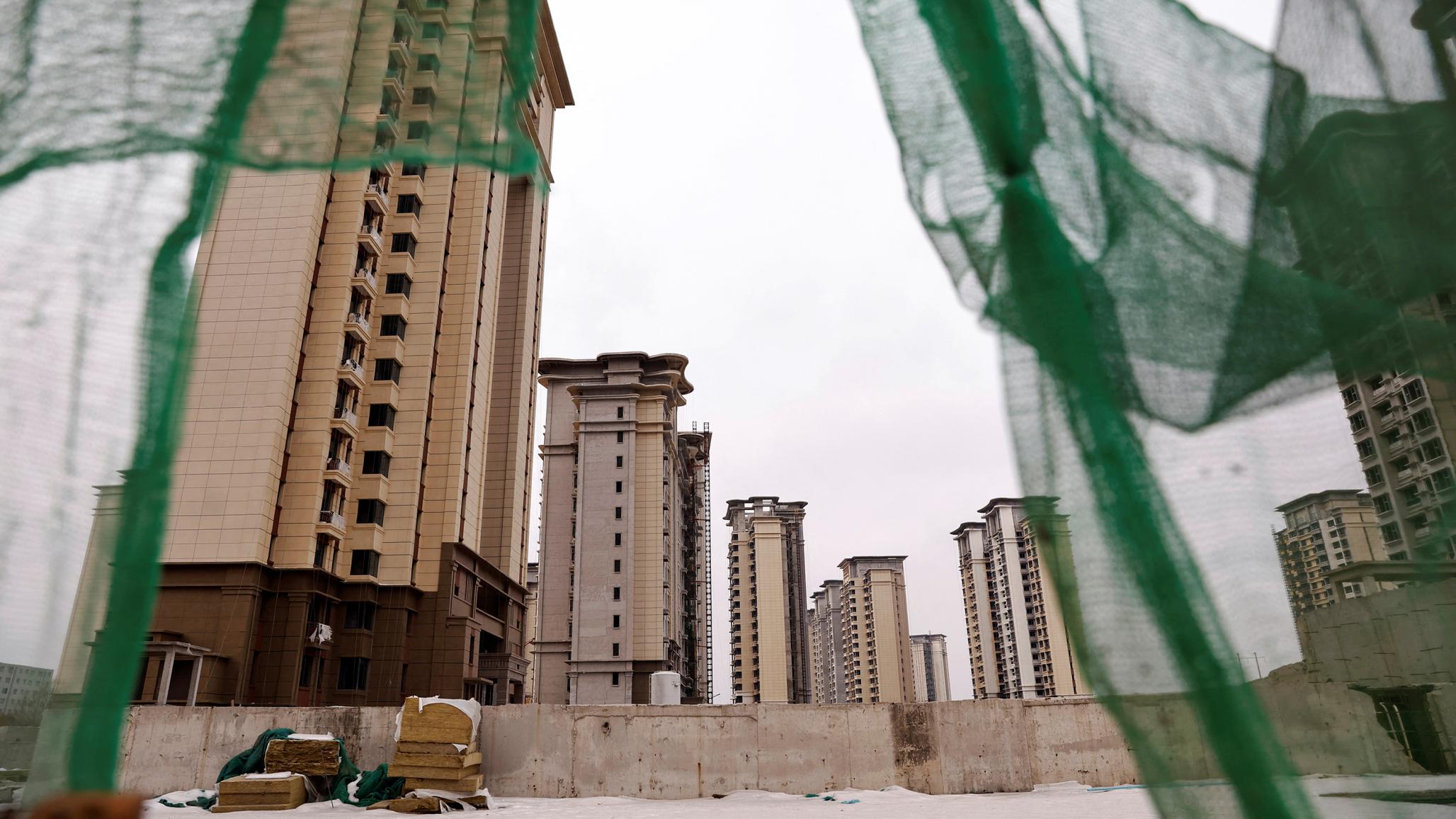 An unfinished residential development in the outskirts of Shijiazhuang, Hebei province, China. Picture taken February 1, 2024. 