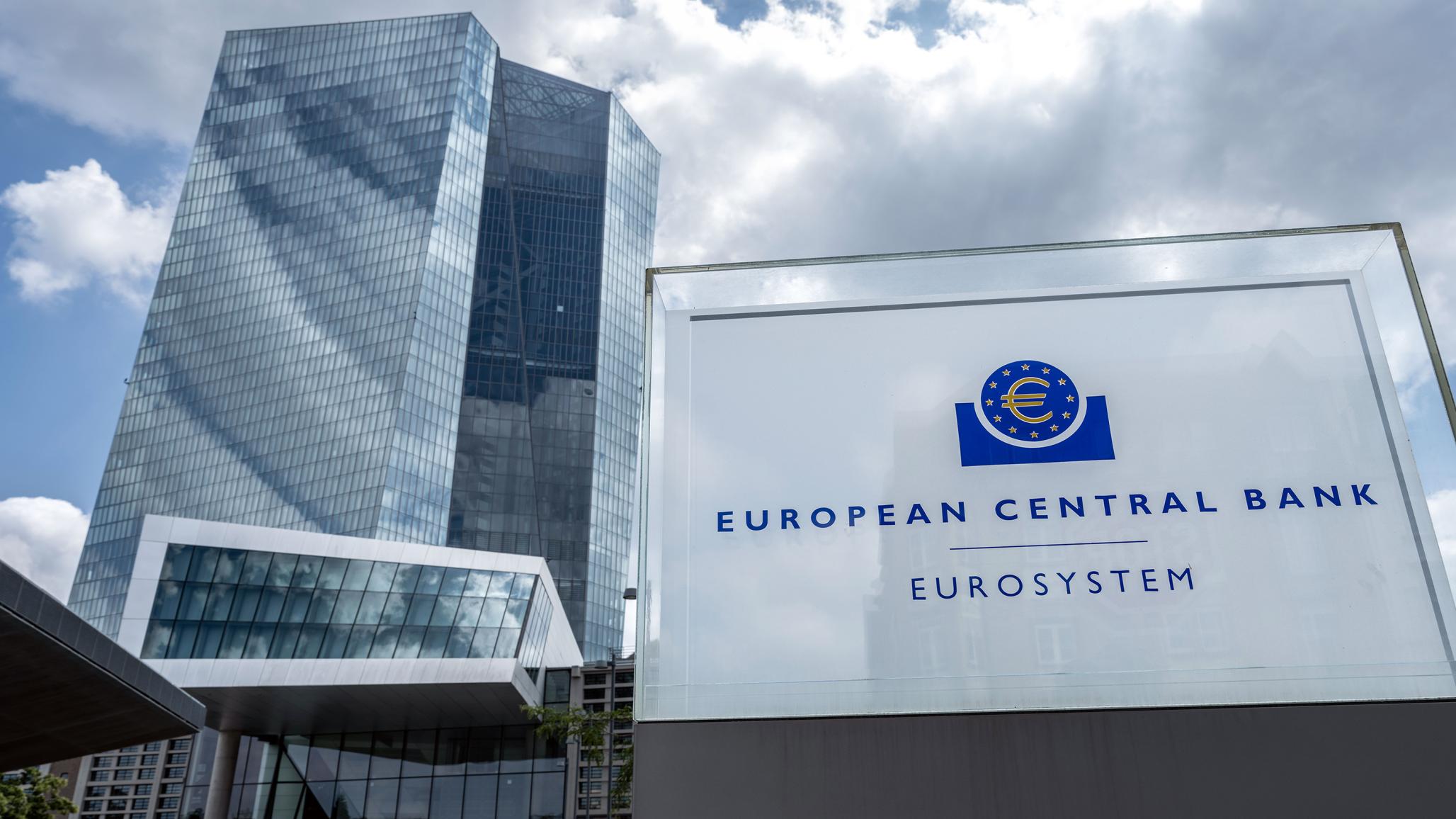 Headquarters of the European Central Bank in Frankfurt.