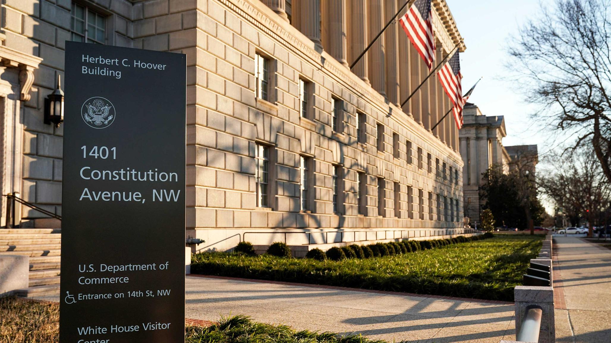 The Department of Commerce building in Washington, DC. Picture taken on January 26, 2022. 