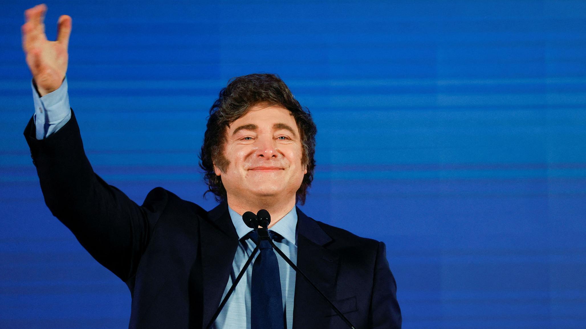 Argentina's President Javier Milei greets a crowd on December 14, 2024. REUTERS/Ciro De Luca/File Photo