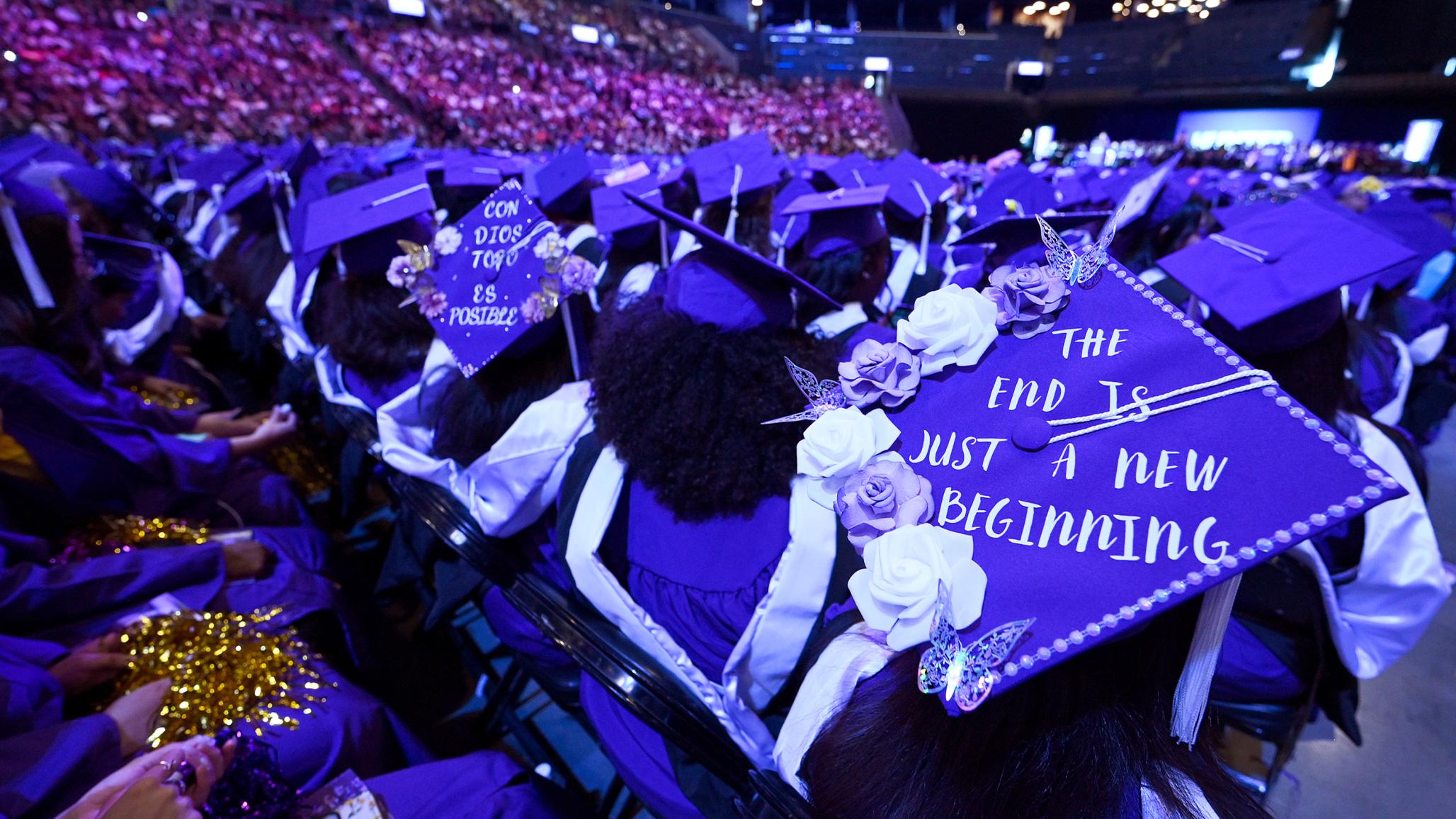 Graduates attend their Commencement Ceremony in New York City, on May 30, 2023. 