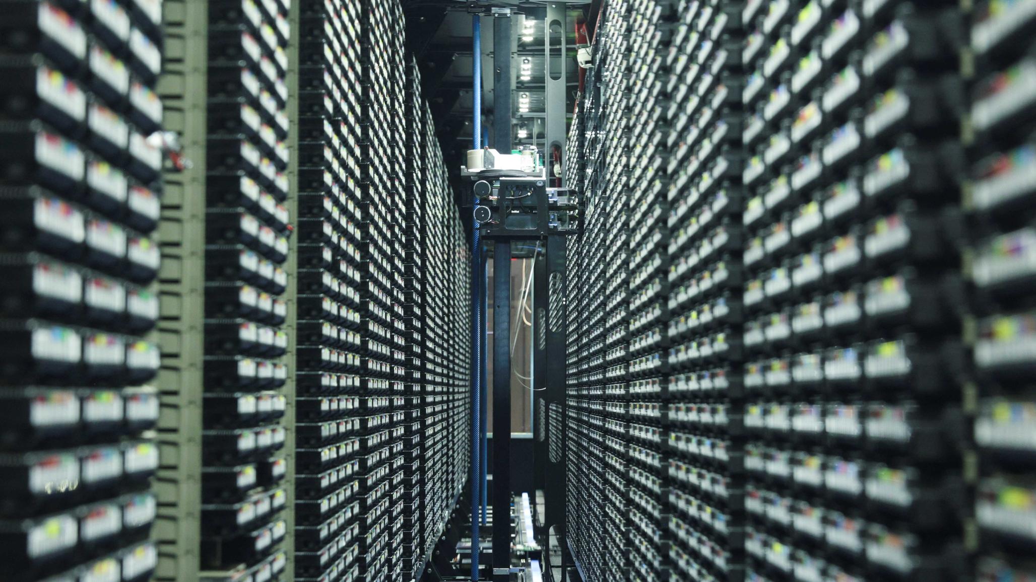 Data storage tapes are stored at the National Energy Research Scientific Computing Center (NERSC) facility at the Lawrence Berkeley National Laboratory. 