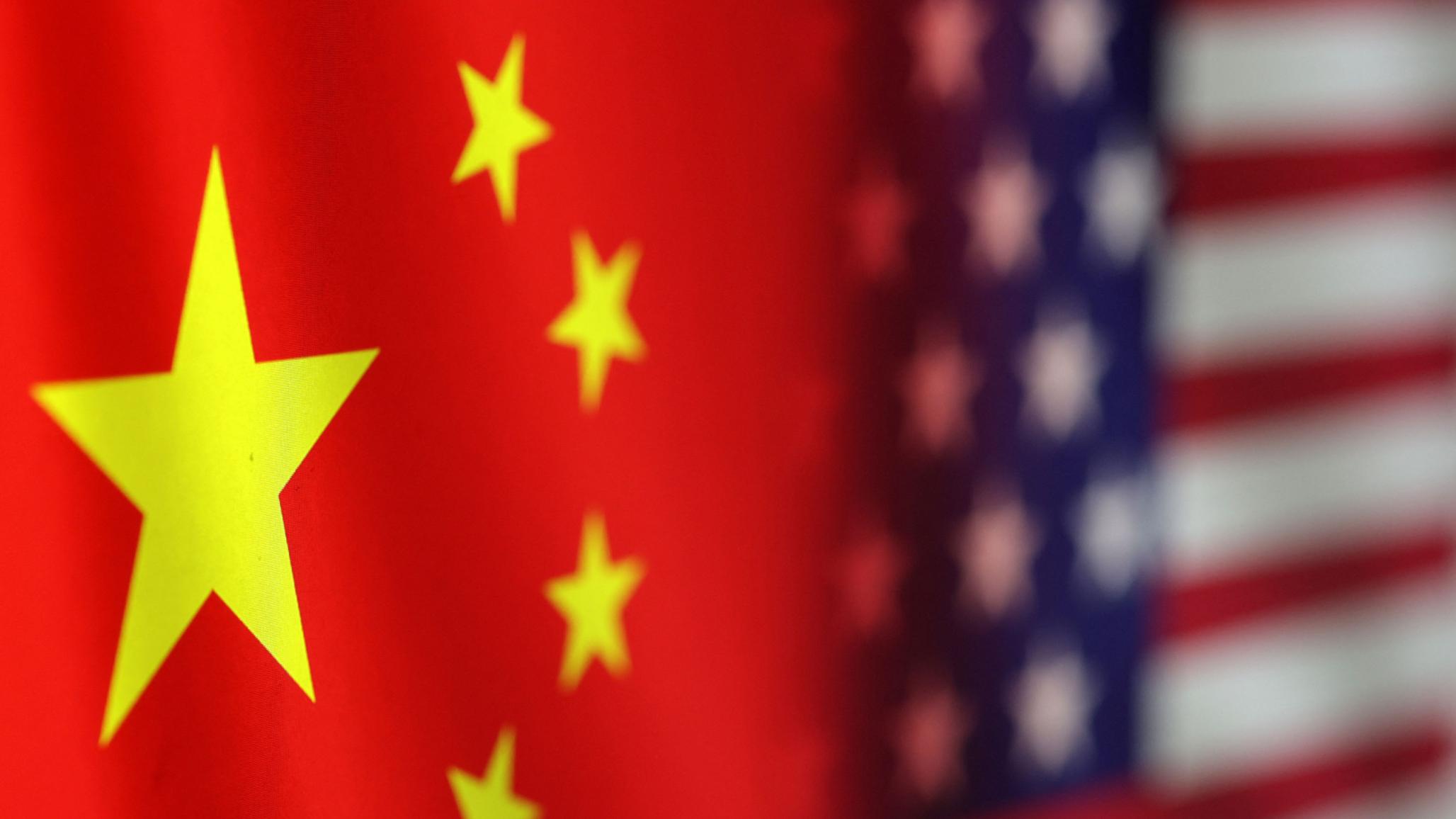 US and Chinese flags are seen in this illustration taken, January 30, 2023.