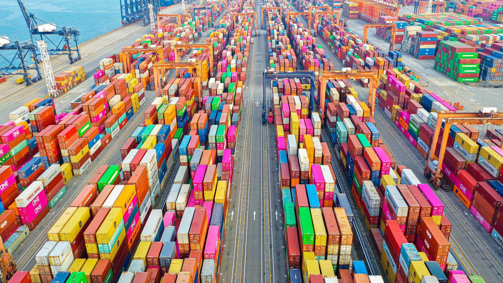Aerial photo shows the container terminal at Yantian Port in Shenzhen City, south China's Guangdong Province. Photo taken on May 16, 2024.