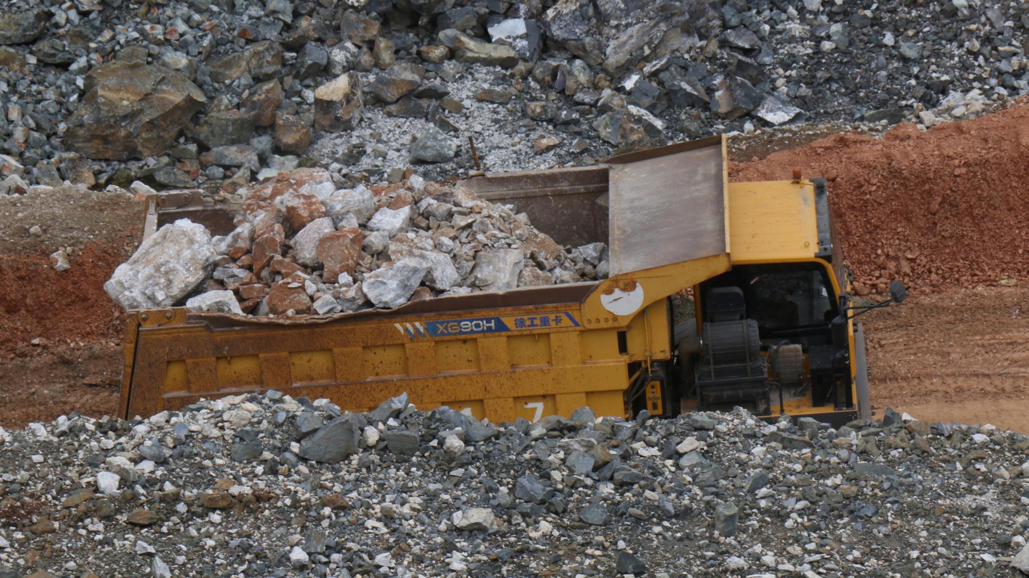 A truck carries raw Lithium at Sandawana Mines in Mberengwa, Zimbabwe, November 19, 2025. 
