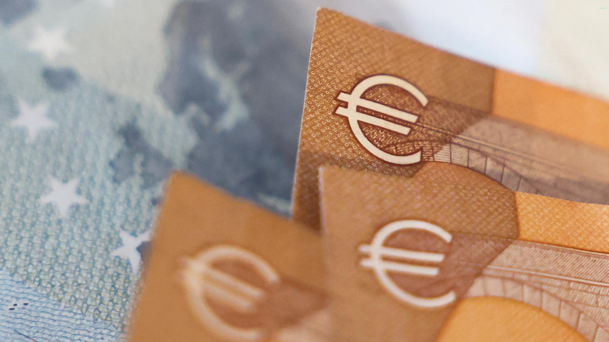 Euro banknotes are seen in this photo illustration, taken on January 26, 2026. 