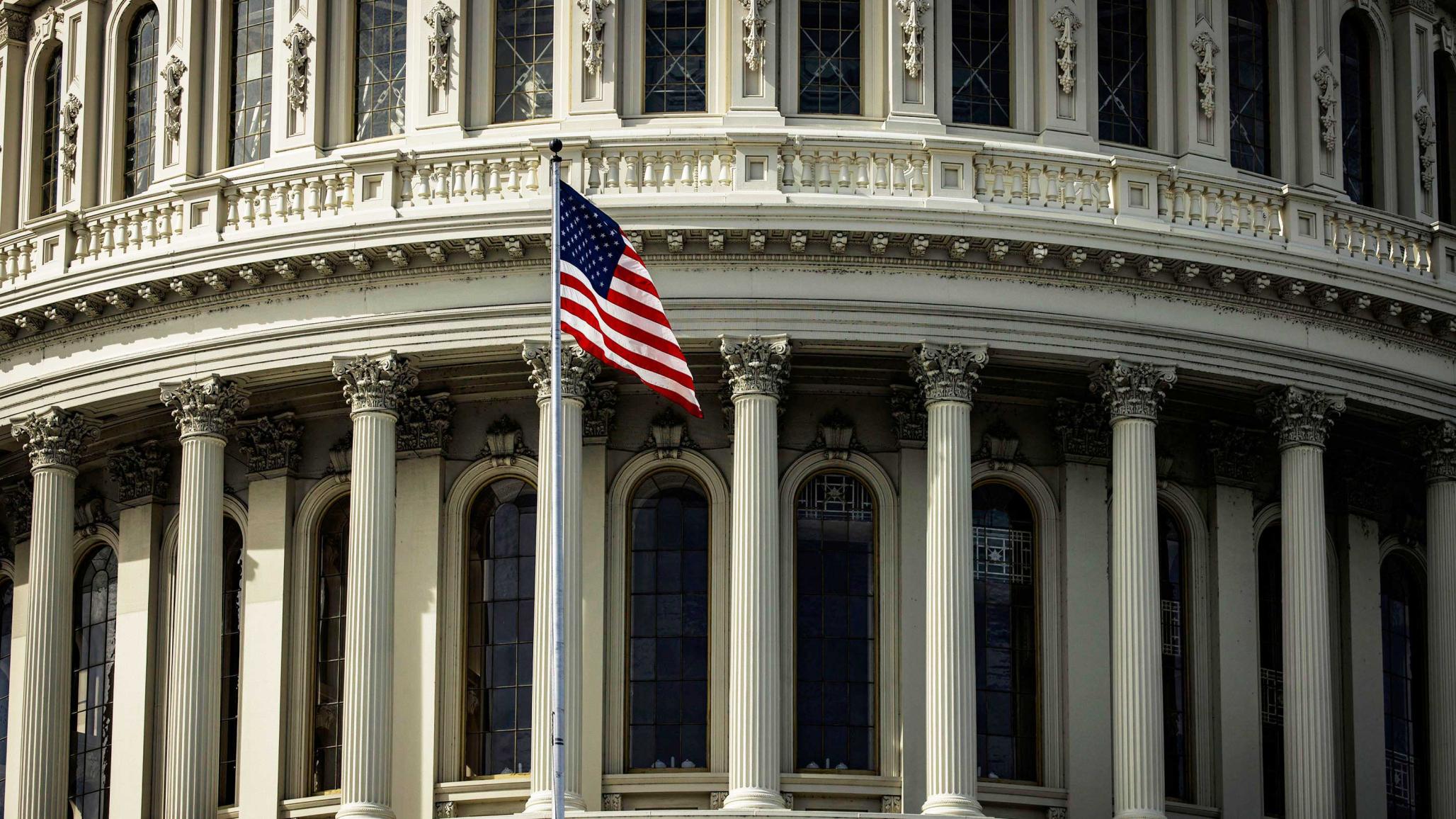The US Capitol building is seen on Capitol Hill in Washington, DC. February 2023. 
