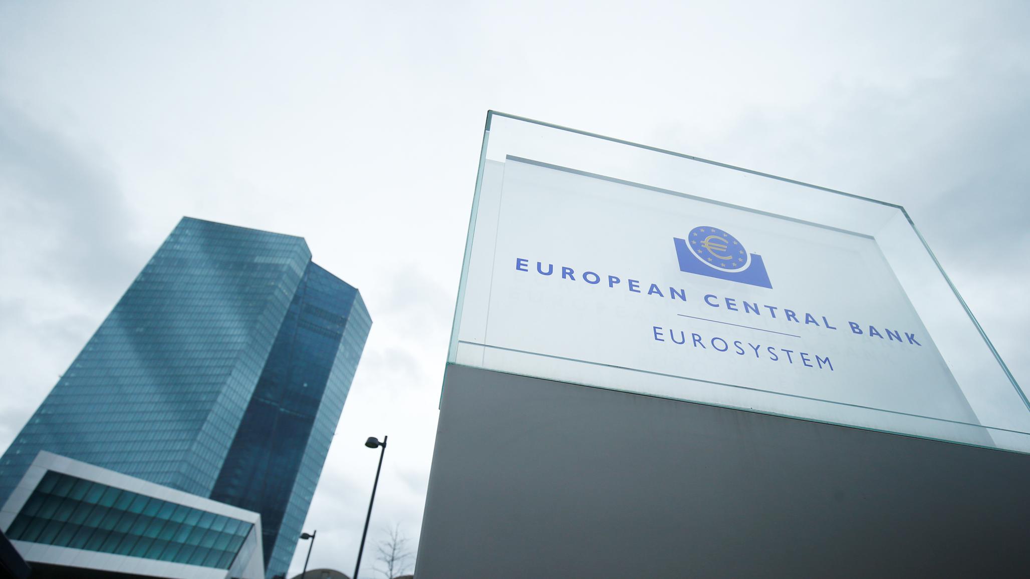 The European Central Bank headquarters in Frankfurt, Germany. 