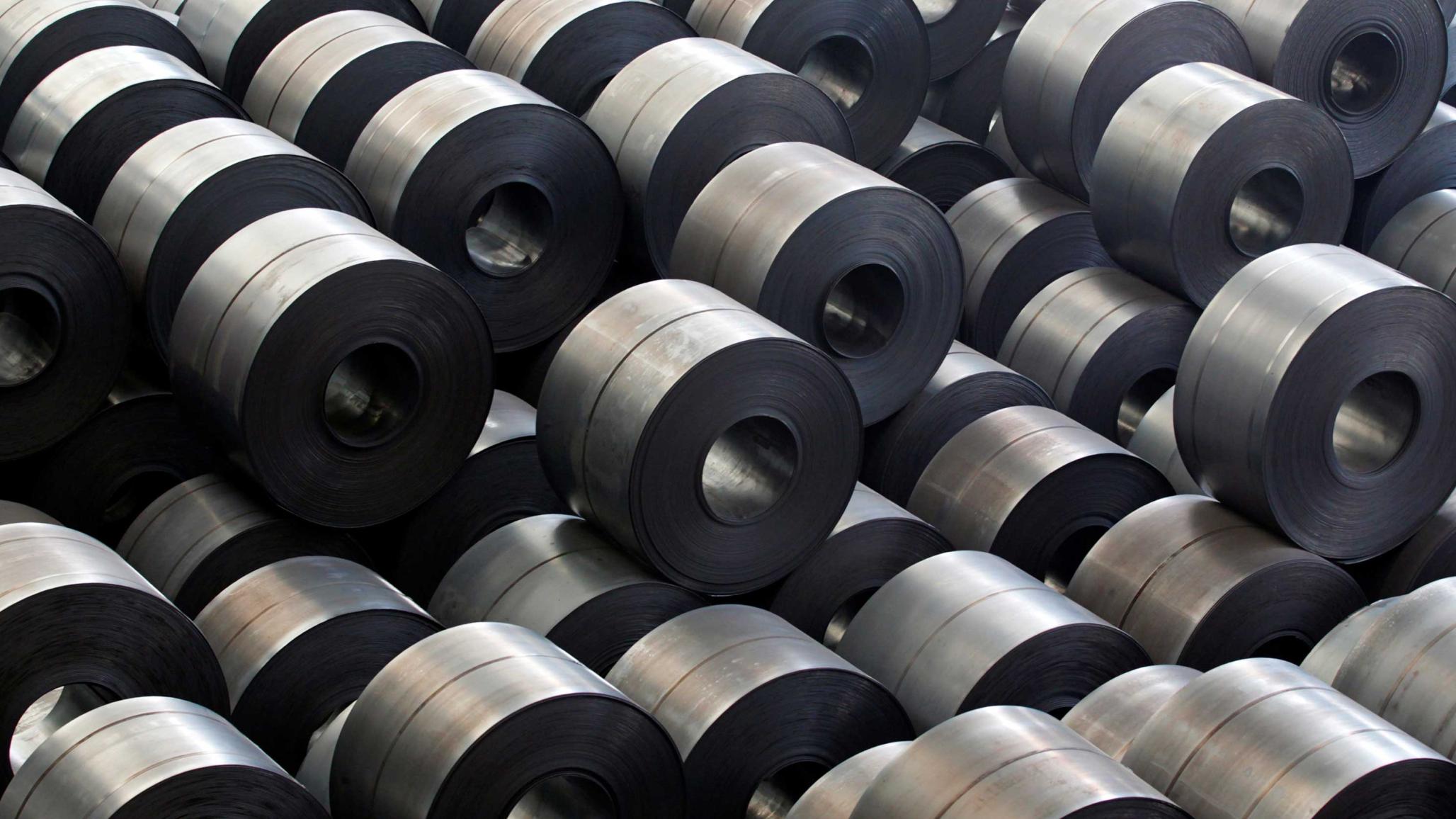 Rolled steel are seen at a Hyundai Steel plant in Dangjin, about 130 km (81 miles) southwest of Seoul June 15, 2011. 